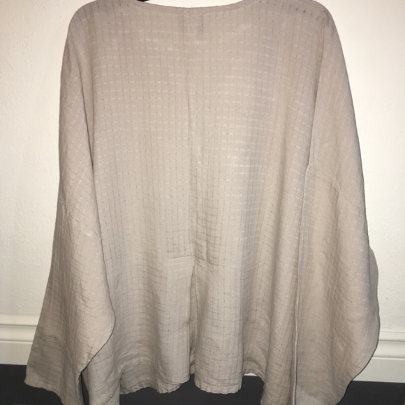 EILEEN FISHER 100%  Irish LINEN  full SLEEVES TUNIC - Picture 4 of 7